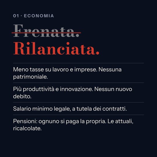 Economia: frenata, rilanciata